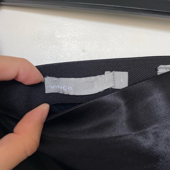 Vince Bias Cut Slip Skirt in Black - Picture 4 of 5